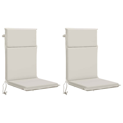 High Back Chair Cushion GEMERT 2 pcs 100% Polyester White