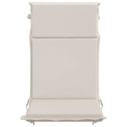 High Back Chair Cushion GEMERT 4 pcs 100% Polyester White