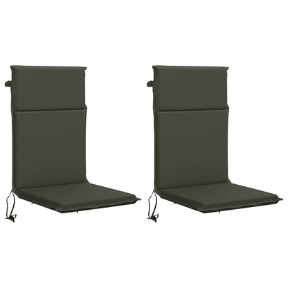 High Back Chair Cushion GEMERT 2 pcs 100% Polyester Anthracite