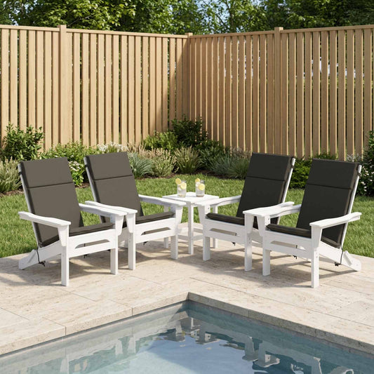 High Back Chair Cushion GEMERT 4 pcs 100% Polyester Anthracite