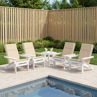 High Back Chair Cushion GEMERT 4 pcs 100% Polyester Cream