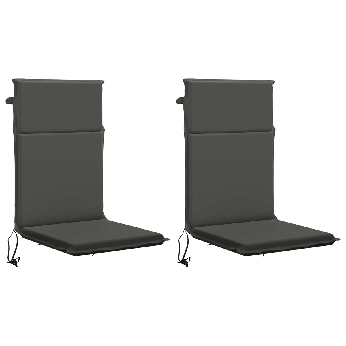 High Back Chair Cushion GEMERT 2 pcs 100% Polyester Anthracite