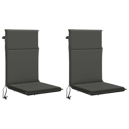 High Back Chair Cushion GEMERT 2 pcs 100% Polyester Anthracite