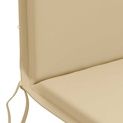 High Back Chair Cushion GEMERT 4 pcs 100% Polyester Beige