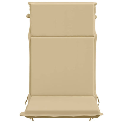 High Back Chair Cushion GEMERT 6 pcs 100% Polyester Beige