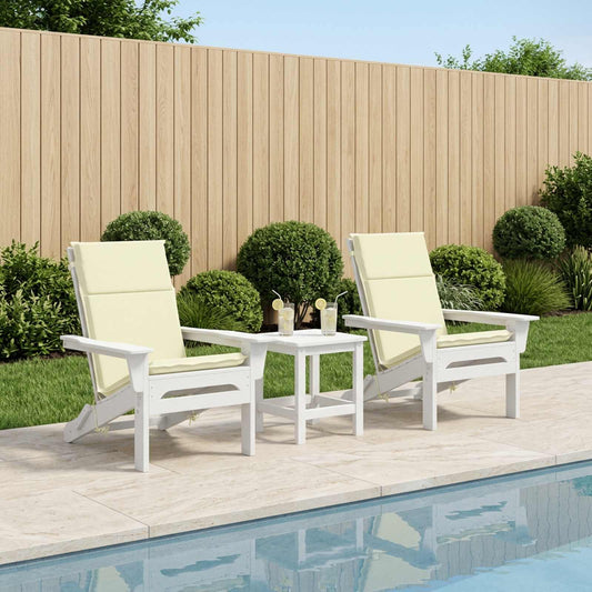High Back Chair Cushion GEMERT 2 pcs 100% Polyester Cream