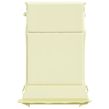 High Back Chair Cushion GEMERT 2 pcs 100% Polyester Cream