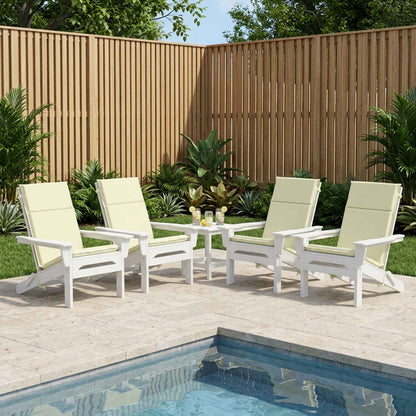 High Back Chair Cushion GEMERT 6 pcs 100% Polyester Cream