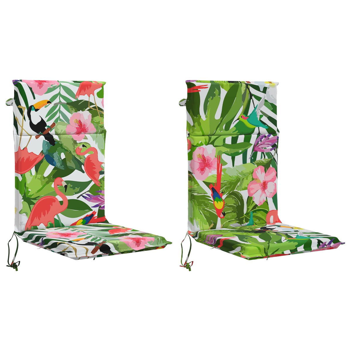 High Back Chair Cushion GEMERT 2 pcs 100% Polyester Multicolour