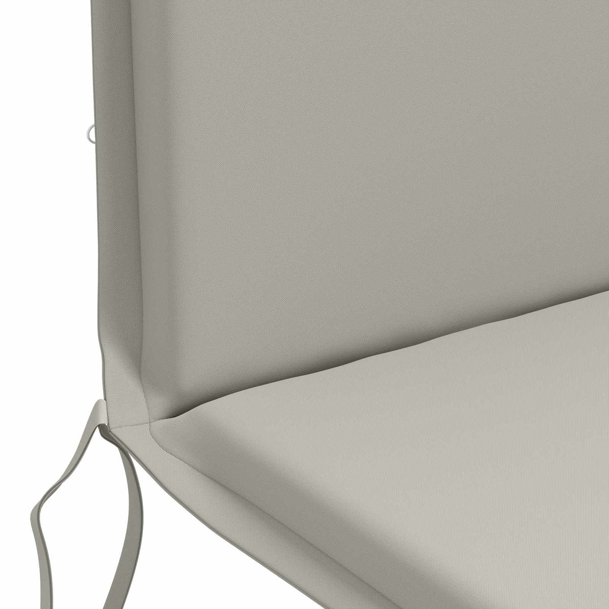 High Back Chair Cushion GEMERT 2 pcs 100% Polyester Grey