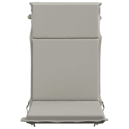 High Back Chair Cushion GEMERT 2 pcs 100% Polyester Grey