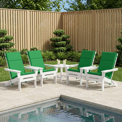 High Back Chair Cushion GEMERT 4 pcs 100% Polyester Green