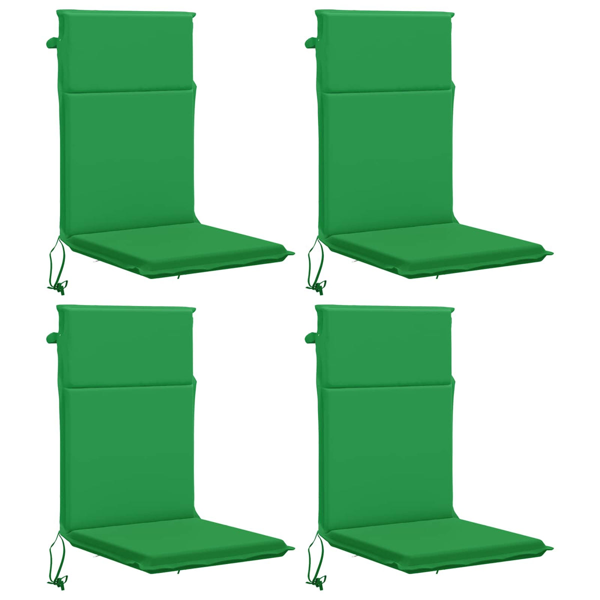 High Back Chair Cushion GEMERT 4 pcs 100% Polyester Green