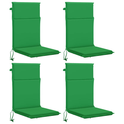 High Back Chair Cushion GEMERT 4 pcs 100% Polyester Green