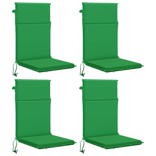 High Back Chair Cushion GEMERT 4 pcs 100% Polyester Green
