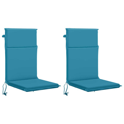 High Back Chair Cushion GEMERT 2 pcs 100% Polyester Light Blue