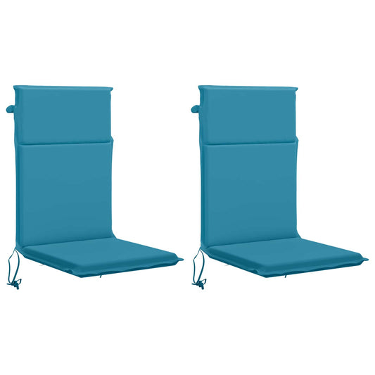 High Back Chair Cushion GEMERT 2 pcs 100% Polyester Light Blue