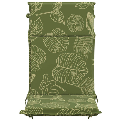 High Back Chair Cushion GEMERT 2 pcs 100% Polyester Leaf Design