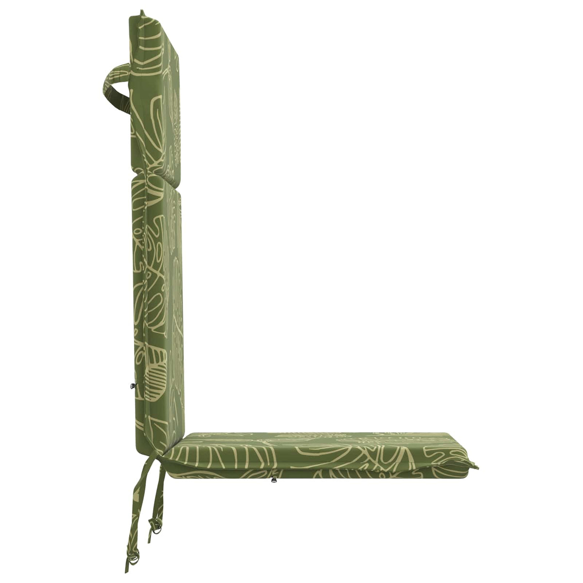 High Back Chair Cushion GEMERT 2 pcs 100% Polyester Leaf Design