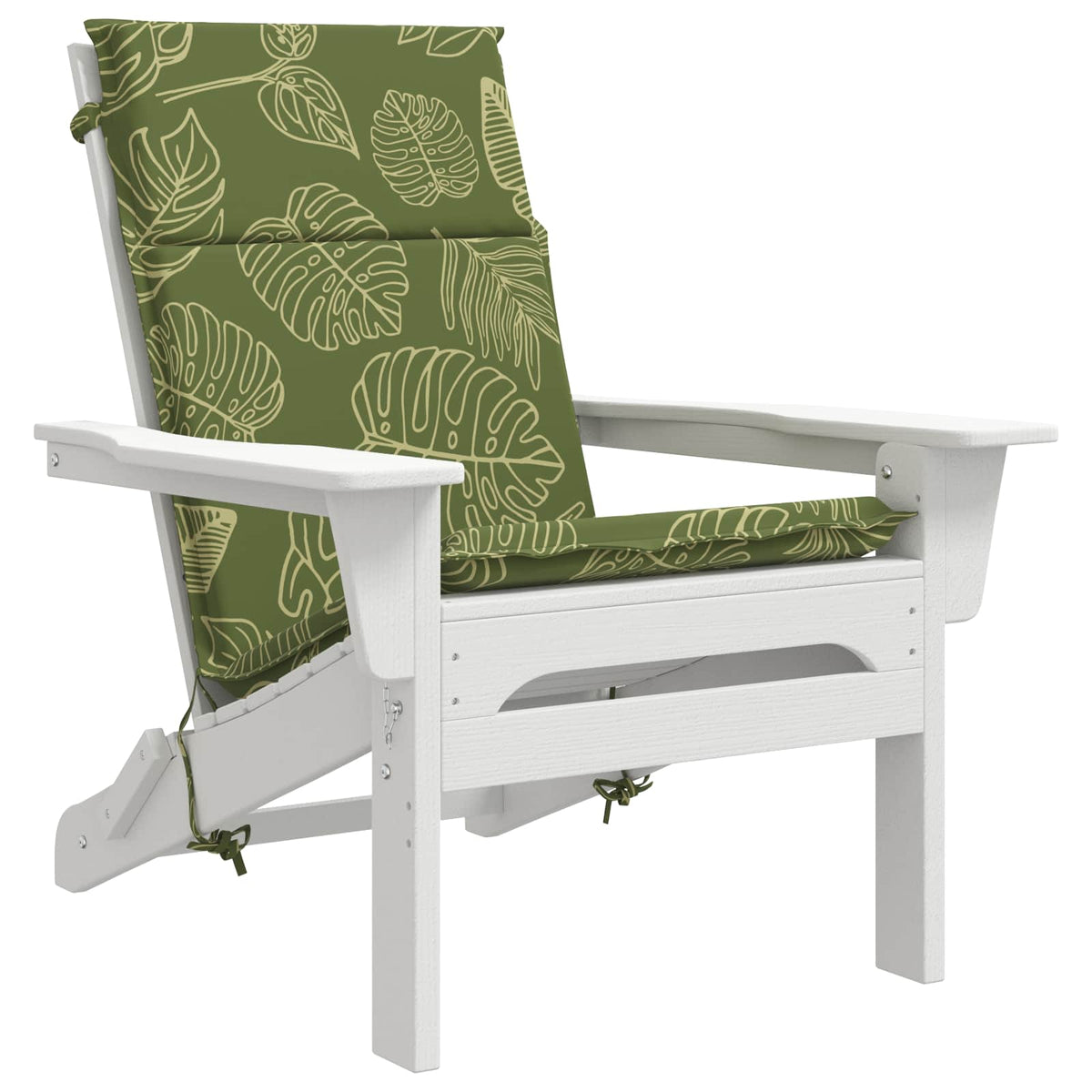 High Back Chair Cushion GEMERT 4 pcs 100% Polyester Leaf Design