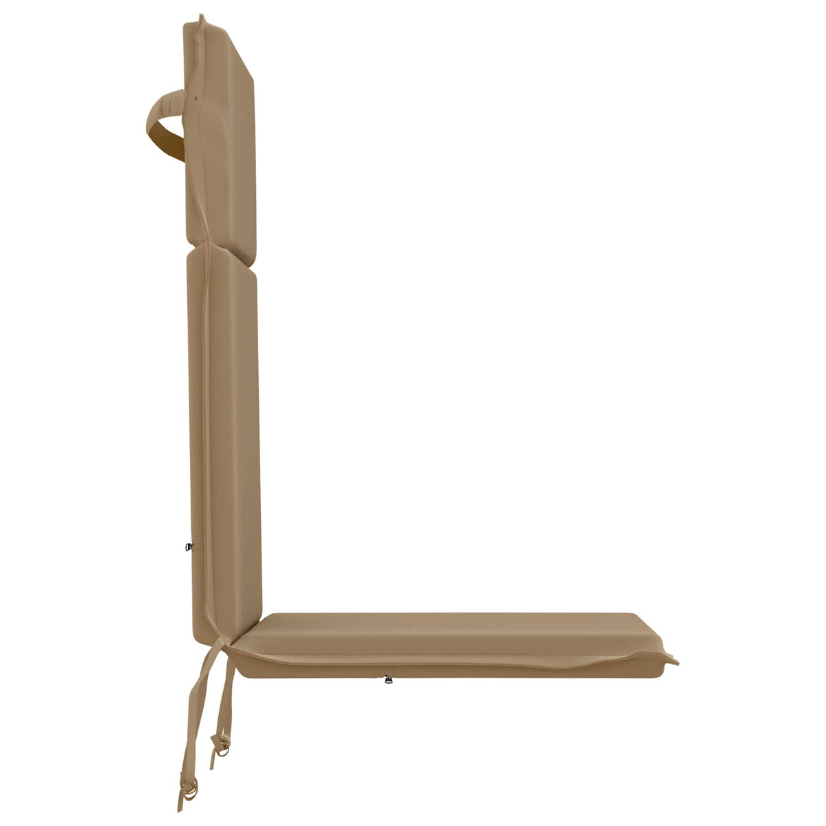 High Back Chair Cushion GEMERT 2 pcs 100% Polyester Taupe