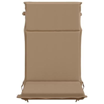High Back Chair Cushion GEMERT 4 pcs 100% Polyester Taupe