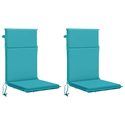 High Back Chair Cushion GEMERT 2 pcs 100% Polyester Turquoise