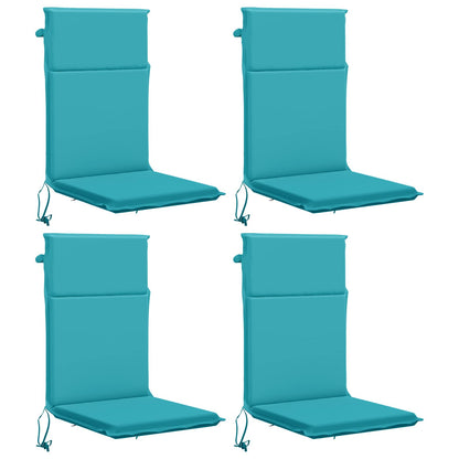 High Back Chair Cushion GEMERT 4 pcs 100% Polyester Turquoise