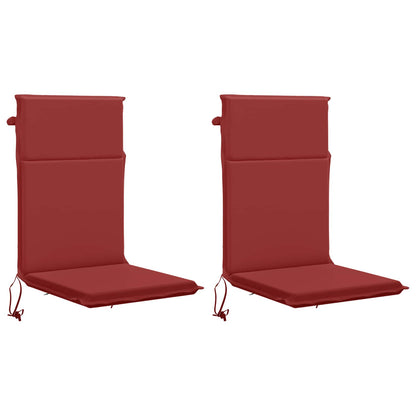 High Back Chair Cushion GEMERT 2 pcs 100% Polyester Wine Red