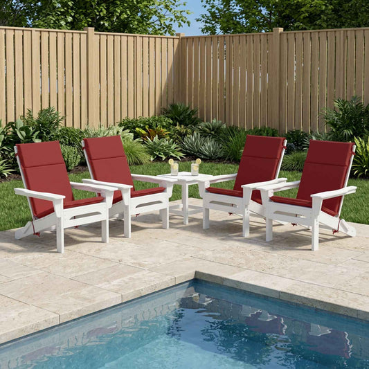 High Back Chair Cushion GEMERT 6 pcs 100% Polyester Wine Red