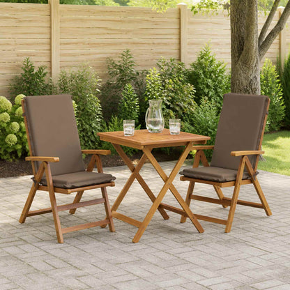 High Back Chair Cushion GEMERT 2 pcs 100% Polyester Taupe