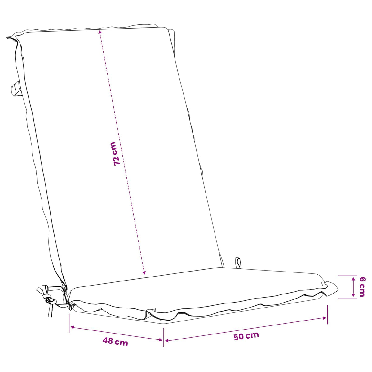 2-Piece High Back Bhair Cushions GEMERT 2 pcs 100% Polyester