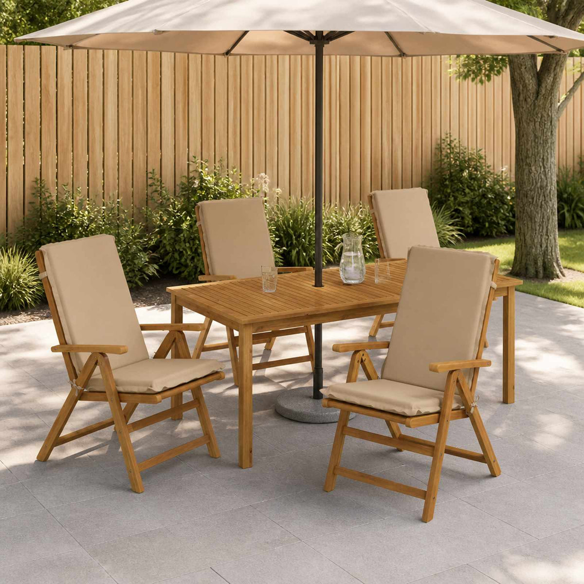 4-Piece High Back Bhair Cushions GEMERT 4 pcs 100% Polyester