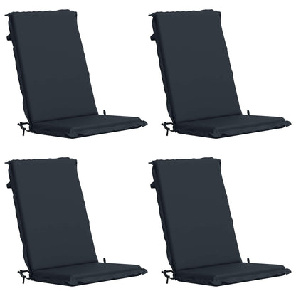 High Back Chair Cushion GEMERT 4 pcs 100% Polyester Dark Blue