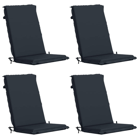 High Back Chair Cushion GEMERT 4 pcs 100% Polyester Dark Blue