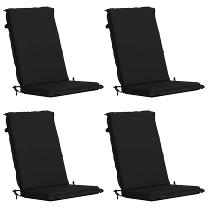 High Back Chair Cushion GEMERT 4 pcs 100% Polyester Black