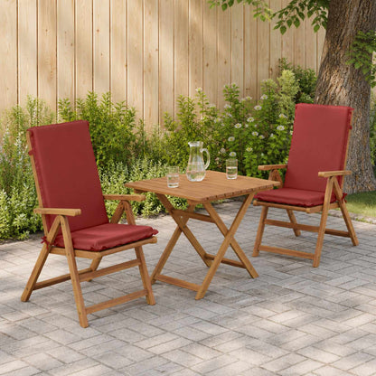 High Back Chair Cushion GEMERT 2 pcs 100% Polyester Red