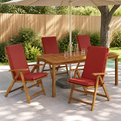 High Back Chair Cushion GEMERT 4 pcs 100% Polyester Red