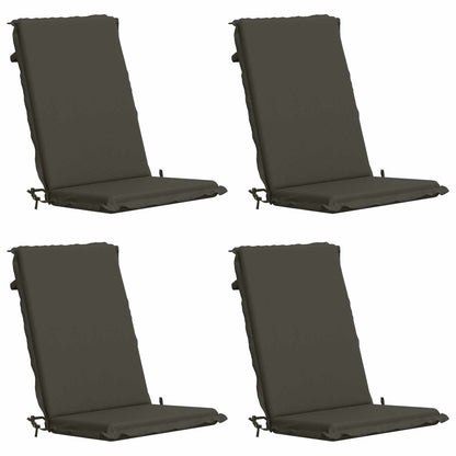 High Back Chair Cushion GEMERT 4 pcs 100% Polyester Anthracite