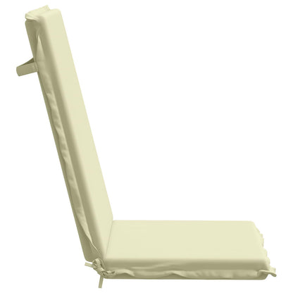 High Back Chair Cushion GEMERT 4 pcs 100% Polyester Cream
