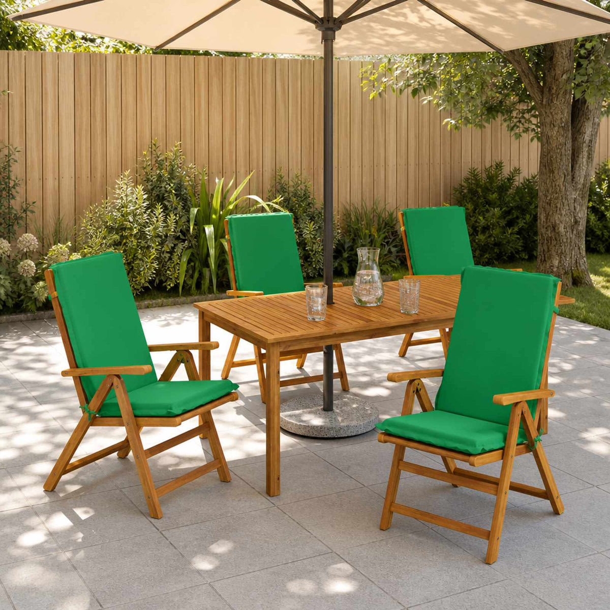 4-Piece High Back Bhair Cushions GEMERT 4 pcs 100% Polyester