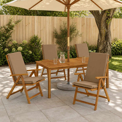 High Back Chair Cushion GEMERT 6 pcs 100% Polyester Taupe