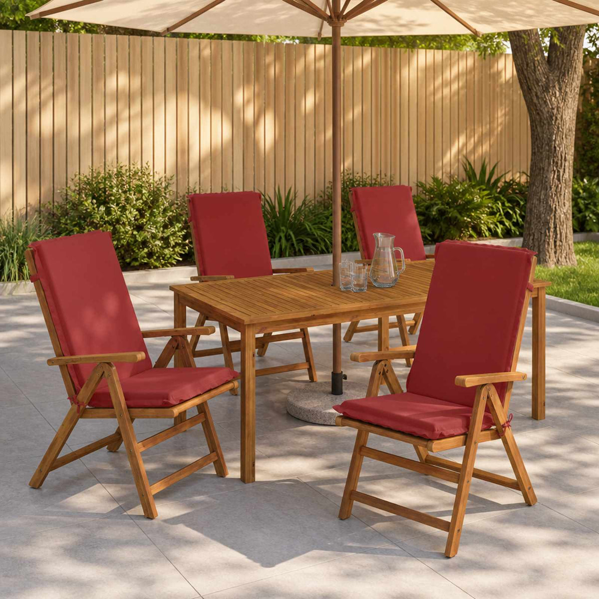 4-Piece High Back Bhair Cushions GEMERT 4 pcs 100% Polyester