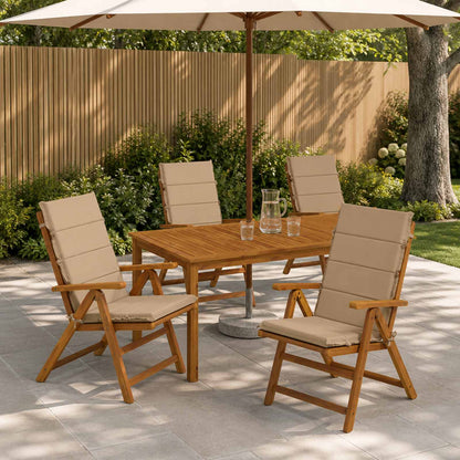 High Back Chair Cushion GEMERT 4 pcs 100% Polyester Sand