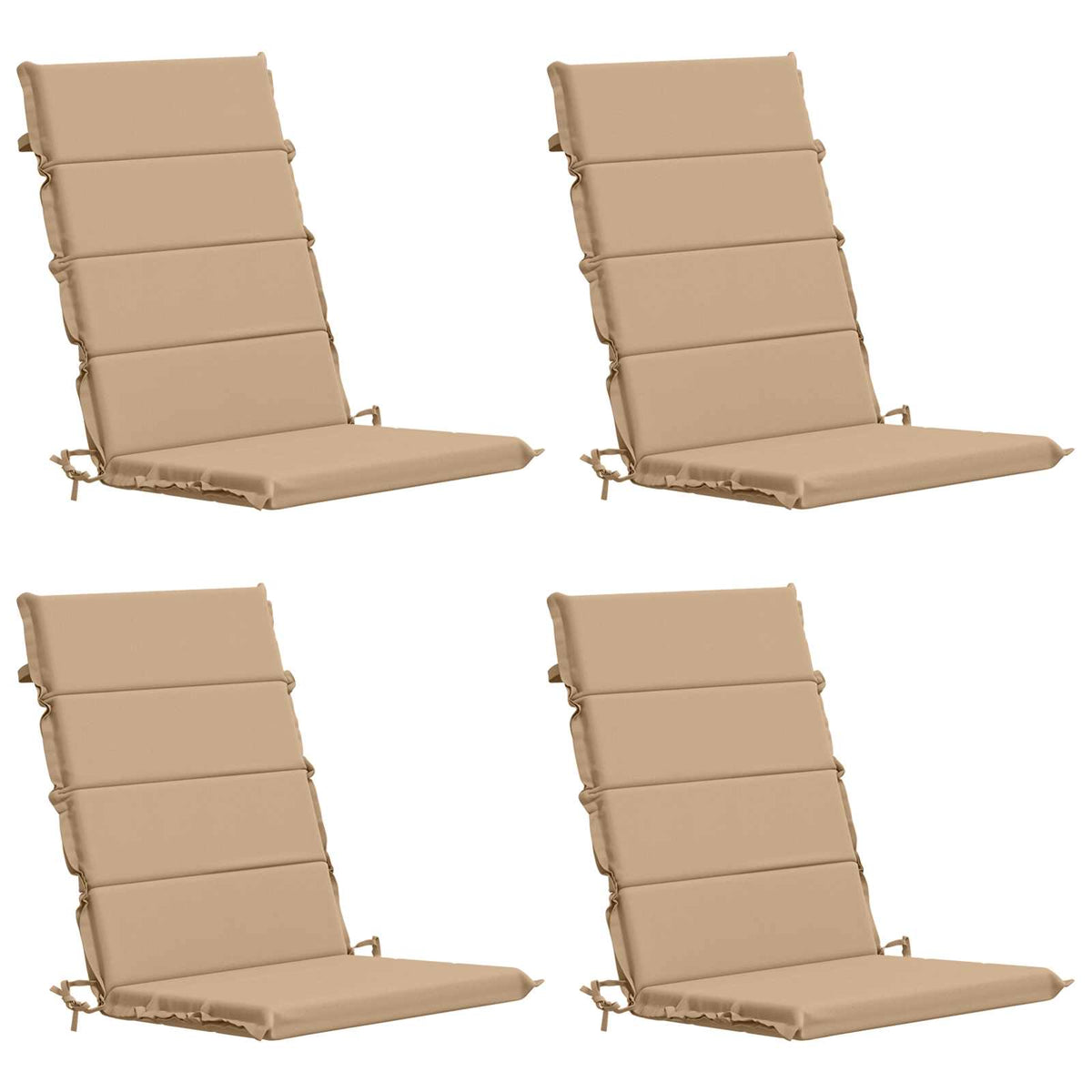 High Back Chair Cushion GEMERT 4 pcs 100% Polyester Sand