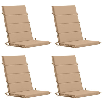 High Back Chair Cushion GEMERT 4 pcs 100% Polyester Sand