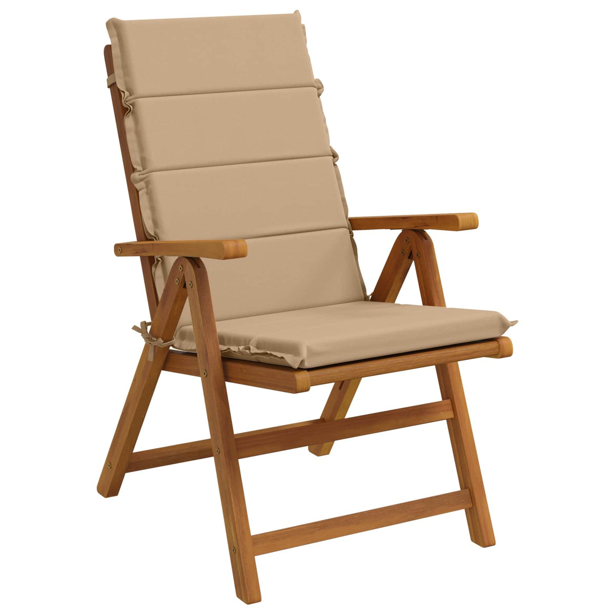 High Back Chair Cushion GEMERT 4 pcs 100% Polyester Sand