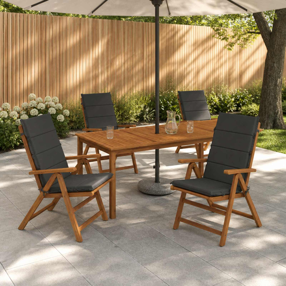 4-Piece High Back Bhair Cushions GEMERT 100% Polyester