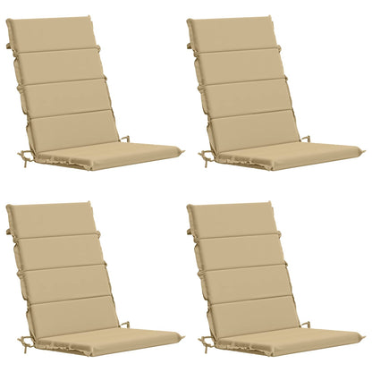 4-Piece High Back Bhair Cushions GEMERT 100% Polyester Beige