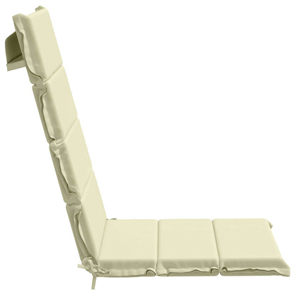 High Back Chair Cushion GEMERT 4 pcs 100% Polyester Cream